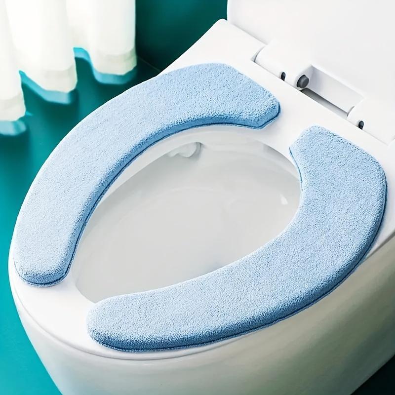 soft set of SoftTouch washable toilet seat cushions, thickened and comfortable warm seat cover, easy installation, suitable for most toilets, bathroom accessories