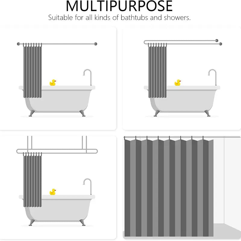 DISNEY CLASSIC Mickey & Minnie Cartoon Print Shower Curtain - Polyester Fabric Bathroom Shower Equipment, Bat Print Design with Bats, Pumpkins, Skulls, Hooks Included, Waterproof, Machine Washable Modern Bathroom Accessory, Cartoon Print Shower Curtains