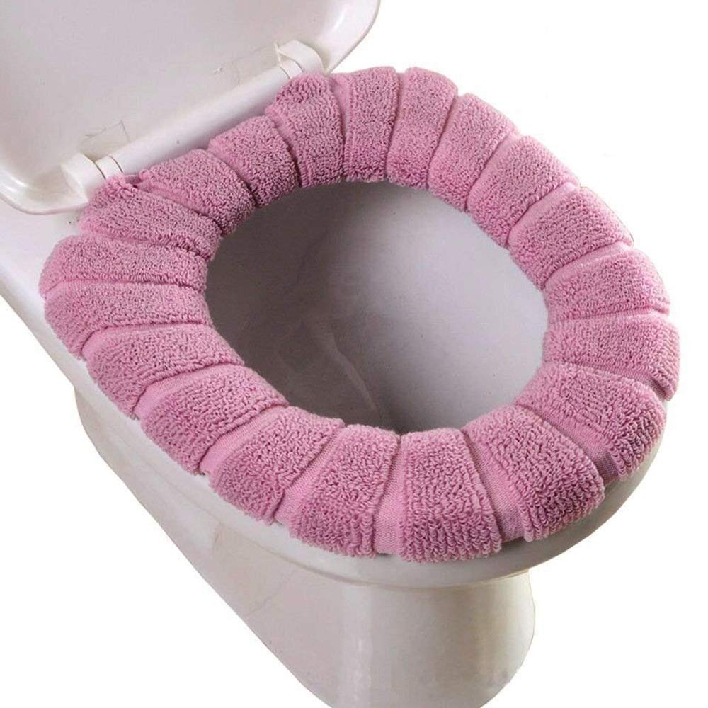 Warm Soft Toilet Seat Cover, Thick Stretchable Washable Bathroom Pad, 3PCS