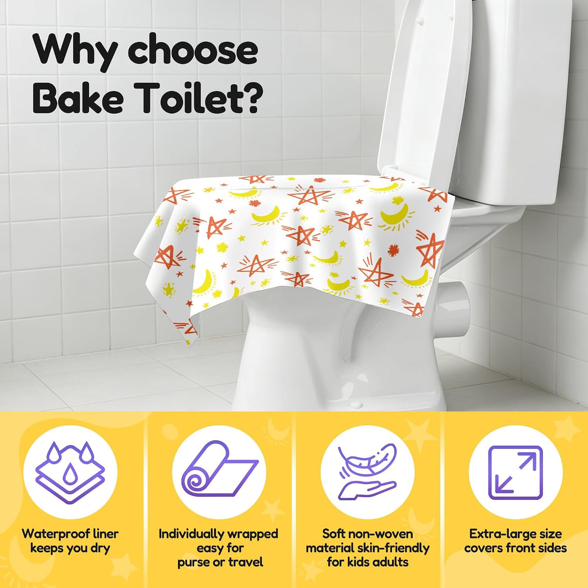 20 Pack Toilet Seat Covers for Kids Travel, Disposable