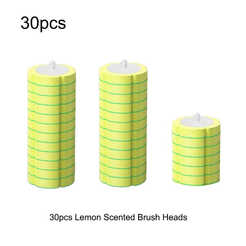 Wall-Mounted Disposable Toilet Brush with 18/30 Heads