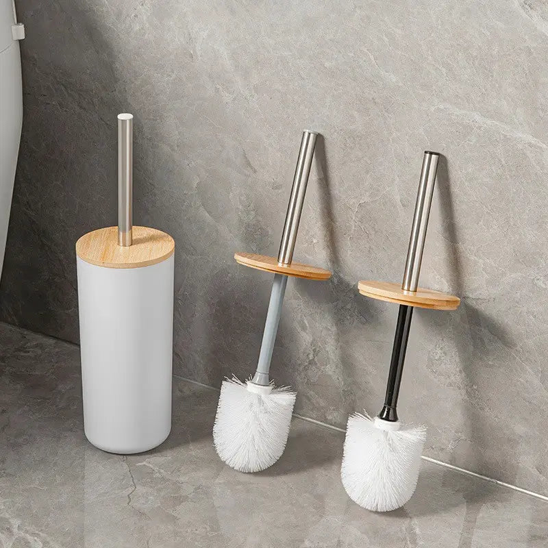 Ergonomic Toilet Brush with 304 Stainless Steel Handle, Durable Floor Toilet Brush for Bathroom, Toilet Cleaning Brush, Toilet Cleaning Tool, Available in