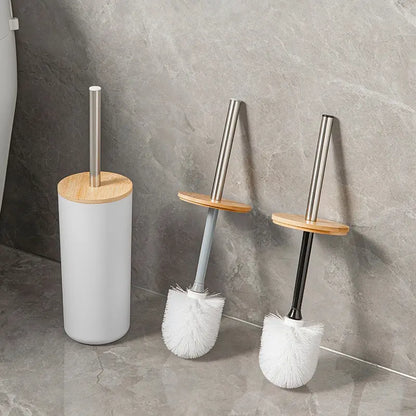 Ergonomic Toilet Brush with 304 Stainless Steel Handle, Durable Floor Toilet Brush for Bathroom, Toilet Cleaning Brush, Toilet Cleaning Tool, Available in