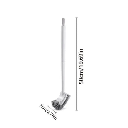 C-Shaped Toilet Brush with Wall Hook, No Dead Corner Deep Cleaning Brush, Long Handle Bathroom Scrubber for Household Use