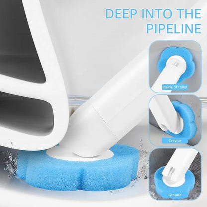Disposable Toilet Brush Wall-Mount Space-Saving, Universal Fit Caddy Set with 24 Replaceable Heads for Hygienic Household Bathroom Urinal Basin Sink Bathtub Drain Cleaning Wand