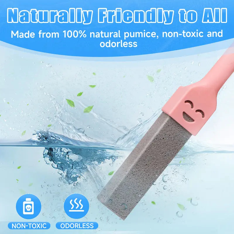 12 Pack Pumice Stone for Toilet Cleaning Extra Long Handle for Removing Bowl Ring Pool Bathroom Toilet Brush Limescale Stain Remover for Tile Bath-tub
