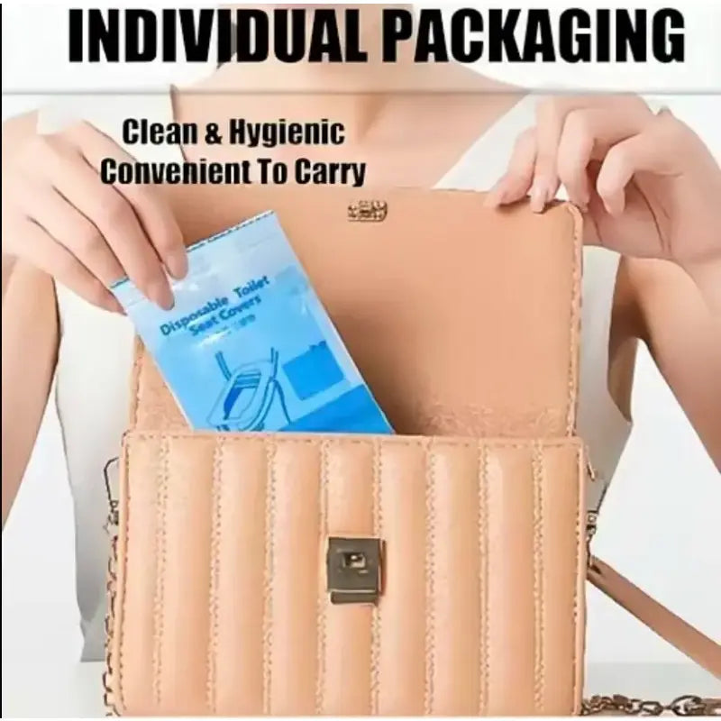 50/100/150Pack Disposable Toilet Seat Covers, Waterproof 16x24in Non-Slip Individually Wrapped Toilet Lid Cover Toilet Lid Protector Hygiene Essentials for Bathroom Use