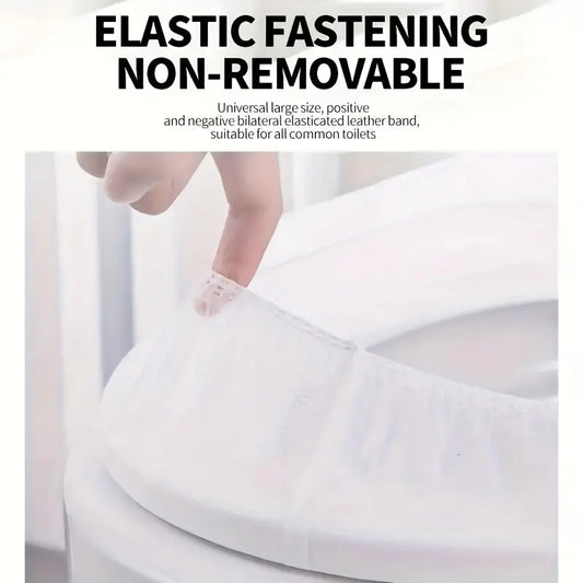 Disposable Flushable Toilet Seat Covers (10-20-30 Pieces), Portable Travel Packs, Soft Fabric Paper, Comfortable Hygienic Home Bathroom Supply, Toilet Lid Cover