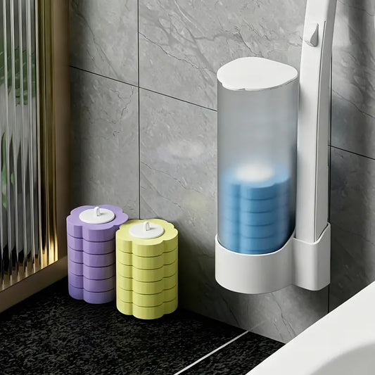 DGAPHRO Disposable Toilet Brush and Holder Set, Toilet Bowl Wand with 18 Refill Heads, Bathroom Cleaning System for Sink Bathtub Drain Wash Basin Urinal，Wall-Mount Scrubbing Toilet Brush Bathroom Cleaning Kit,Shopping Deals Today.