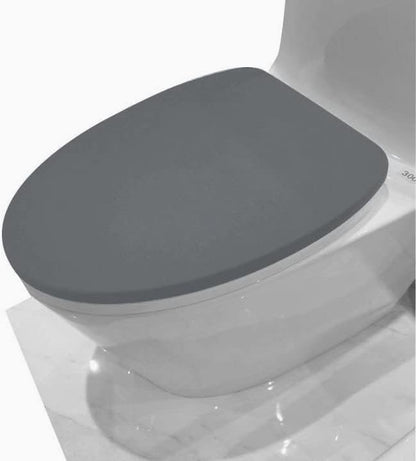 Madeals Microfiber Toilet Lid Cover Soft and Absorbent, Comfortable Bathroom Toilet Lid Cover Seat Fits Most Size Toilet Lids for Black
