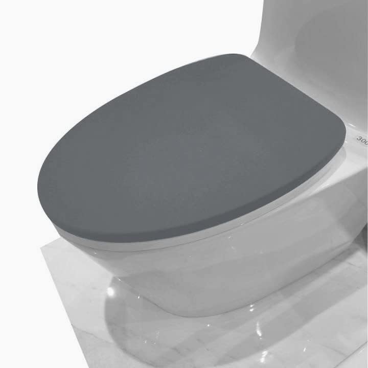 Madeals Microfiber Toilet Lid Cover Soft and Absorbent, Comfortable Bathroom Toilet Lid Cover Seat Fits Most Size Toilet Lids for Black