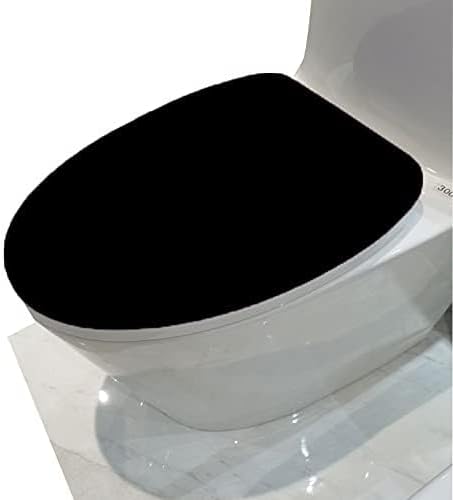 Madeals Microfiber Toilet Lid Cover Soft and Absorbent, Comfortable Bathroom Toilet Lid Cover Seat Fits Most Size Toilet Lids for Black