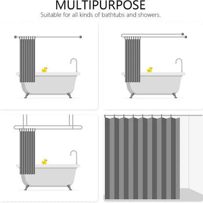 DISNEY CLASSIC Mickey & Minnie Cartoon Print Shower Curtain - Polyester Fabric Bathroom Shower Equipment, Bat Print Design with Bats, Pumpkins, Skulls, Hooks Included, Waterproof, Machine Washable Modern Bathroom Accessory, Cartoon Print Shower Curtains