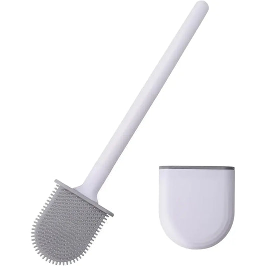 Silicone Toilet Bowl Brush - Wall Mounted Space Saver, Anti-Roll, Anti-Drip, Won’t Damage Traditional Fixtures, Ideal for RV Toilets Cleaning, Designed by RVers