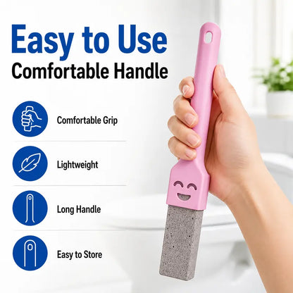 Pumice Stone Toilet Cleaner With Long Handle Heavy Duty Stain Remover Efficiently Clean Toilet Bowl Ring Limescale And Hard Water Stains Multi Purpose Bathroom Cleaner For Pool Tile Bathtub And Household Bathroom Deep Cleaning Supplies