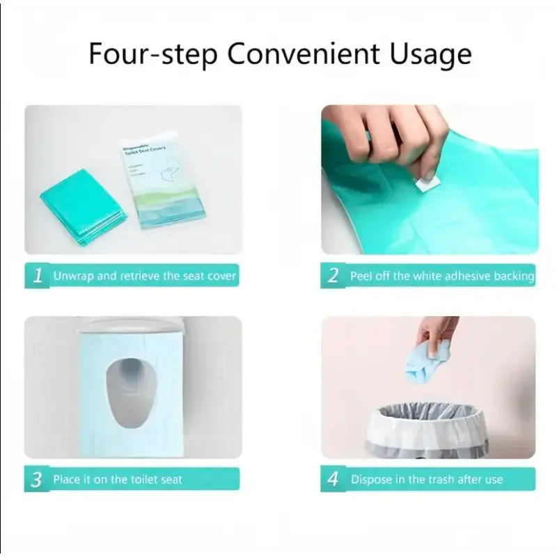 50/100/150Pack Disposable Toilet Seat Covers, Waterproof 16x24in Non-Slip Individually Wrapped Toilet Lid Cover Toilet Lid Protector Hygiene Essentials for Bathroom Use