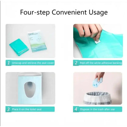 50/100/150Pack Disposable Toilet Seat Covers, Waterproof 16x24in Non-Slip Individually Wrapped Toilet Lid Cover Toilet Lid Protector Hygiene Essentials for Bathroom Use