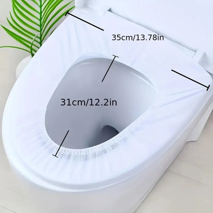 Disposable Flushable Toilet Seat Covers (10-20-30 Pieces), Portable Travel Packs, Soft Fabric Paper, Comfortable Hygienic Home Bathroom Supply, Toilet Lid Cover