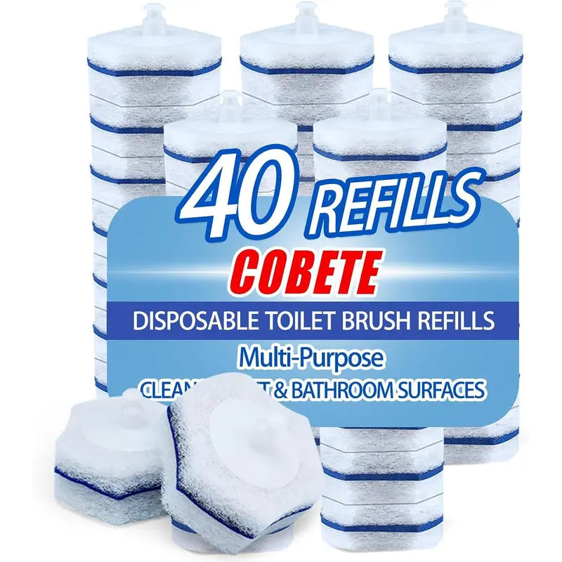 Compatible with Clorox Toilet Wand – Disposable Toilet Brush Head Refills (40 Count)