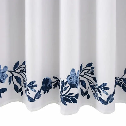 LUSH DÉCOR Shower Curtain Tanisha Floral Print, Lightweight Design, 72x72 inch, 100% Polyester Fabric, Machine Washable, for Bathroom & Guest Bathrooms