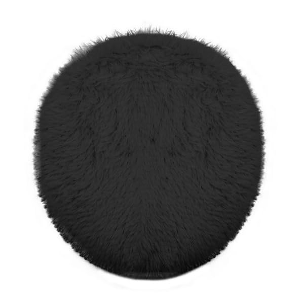 Soft Fluffy Toilet Lid Cover Hot Pink 17.7" x 19.7"