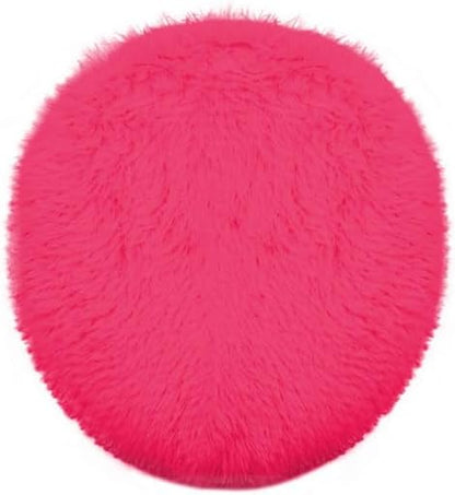 Soft Fluffy Toilet Lid Cover Hot Pink 17.7" x 19.7"