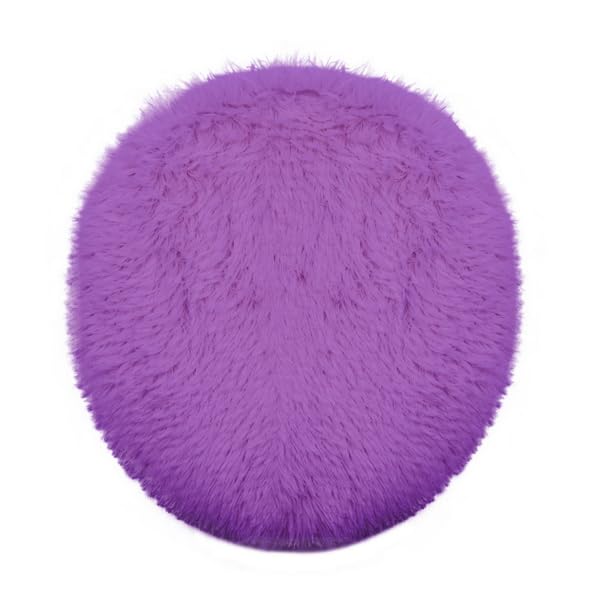 Soft Fluffy Toilet Lid Cover Hot Pink 17.7" x 19.7"