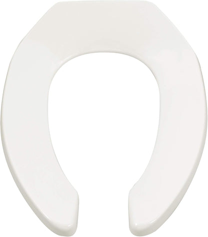 American Standard Commercial Elongated Toilet Seat, Open Front, White