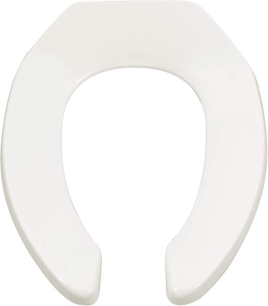 American Standard Commercial Elongated Toilet Seat, Open Front, White