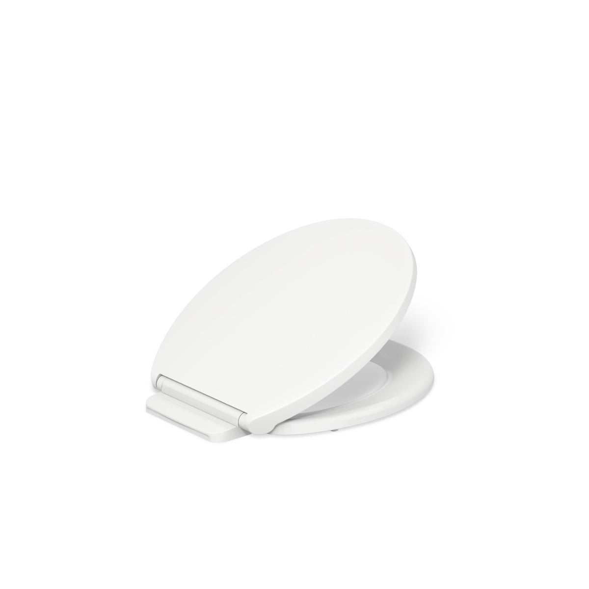 KOHLER K-27331-0 Glissade ReadyLatch Quiet Close Elongated Toilet Seat, White, Grip-Tight Hardware, Quiet Close Lid Prevents Slamming