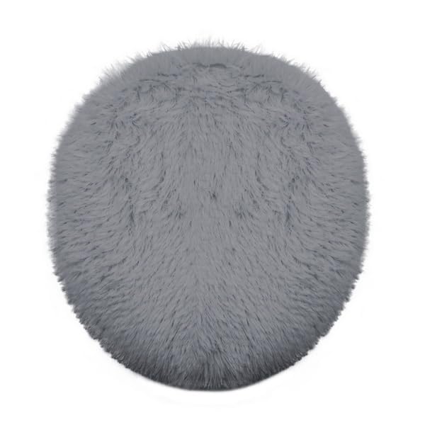 Soft Fluffy Toilet Lid Cover Hot Pink 17.7" x 19.7"