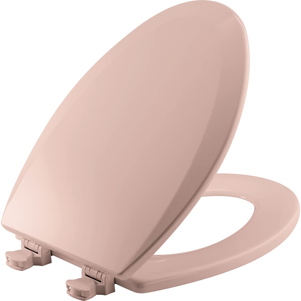 Bemis 500EC 063 Toilet Seat with Easy Clean & Change Hinges, 1 Pack Round, Venetian Pink