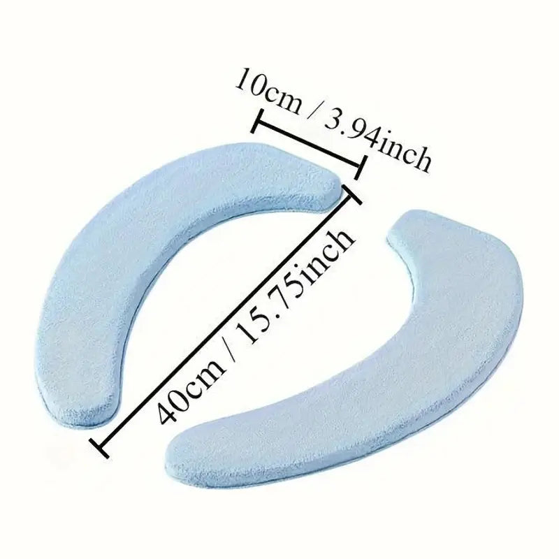 soft set of SoftTouch washable toilet seat cushions, thickened and comfortable warm seat cover, easy installation, suitable for most toilets, bathroom accessories