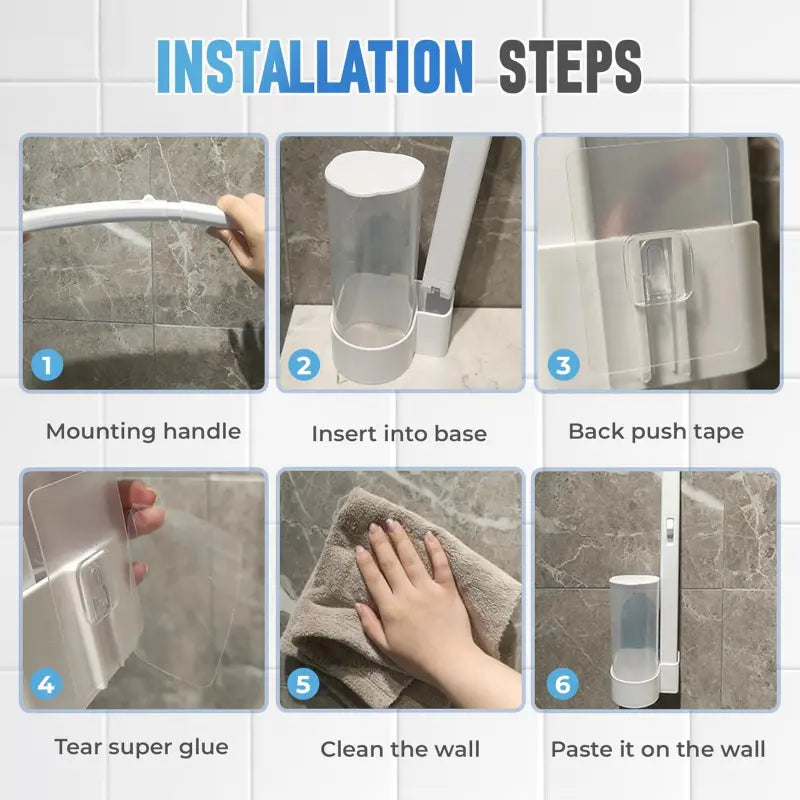 Premium Plastic Disposable Toilet Brush Complete Kit, Bathroom Accessory with Toilet Wand, Reusable Wand, Snap-Swap Replaceable Heads, Long Handle, Water-Activated Cleaner for U-Bend Deep Clean, Odor-Free System
