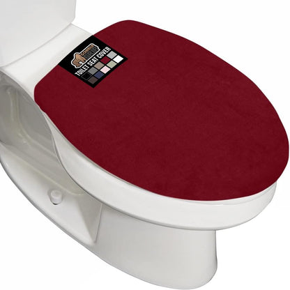 GORILLA GRIP Soft Chenille Toilet Lid Seat Cover, 19.5x18.5 Ivory