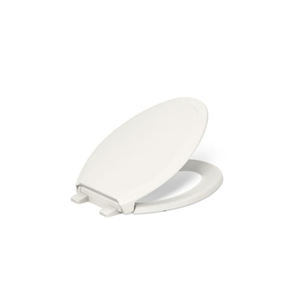 KOHLER 4734-RL-0 Rutledge ReadyLatch Soft Close Elongated Toilet Seat, Quiet-Close Lid Grip-Tight Bumpers, Installation Hardware, Home Essentials, White