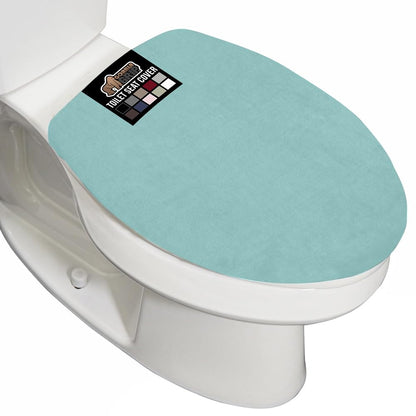 GORILLA GRIP Soft Chenille Toilet Lid Seat Cover, 19.5x18.5 Ivory
