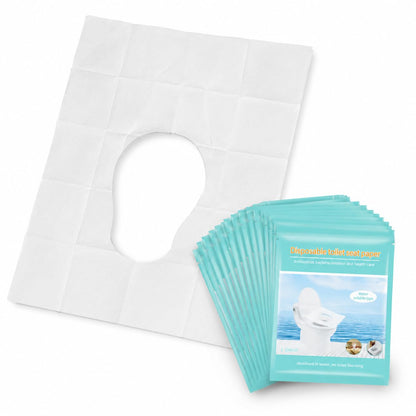 Toilet Seat Covers Disposable, 50 Pcs Flushable Paper Travel Accessories