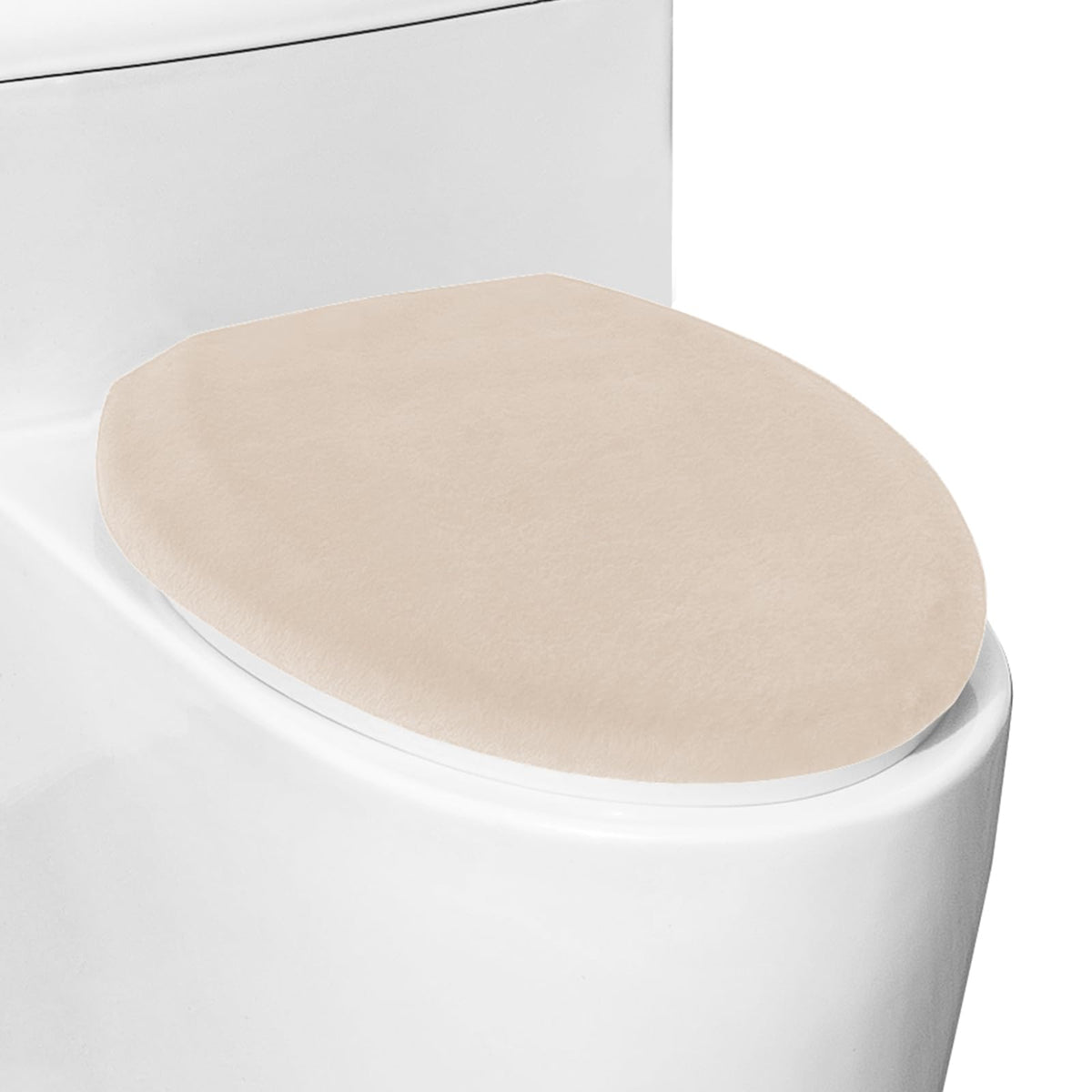 Comfortable Soft Plush Toilet Lid Cover for Bathroom, Machine Washable Toilet Seat Covers, Fits Most Round Elongated and Oblong Lids, Easy Installation& Cleaning (Olive green)