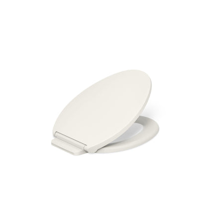 KOHLER K-27331-0 Glissade ReadyLatch Quiet Close Elongated Toilet Seat, White, Grip-Tight Hardware, Quiet Close Lid Prevents Slamming