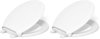 KOHLER 4734-RL-0 Rutledge ReadyLatch Soft Close Elongated Toilet Seat, Quiet-Close Lid Grip-Tight Bumpers, Installation Hardware, Home Essentials, White