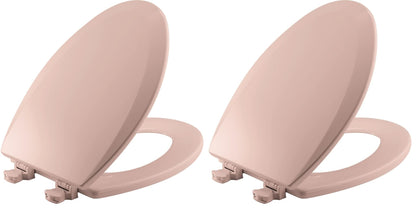 Bemis 500EC 063 Toilet Seat with Easy Clean & Change Hinges, 1 Pack Round, Venetian Pink