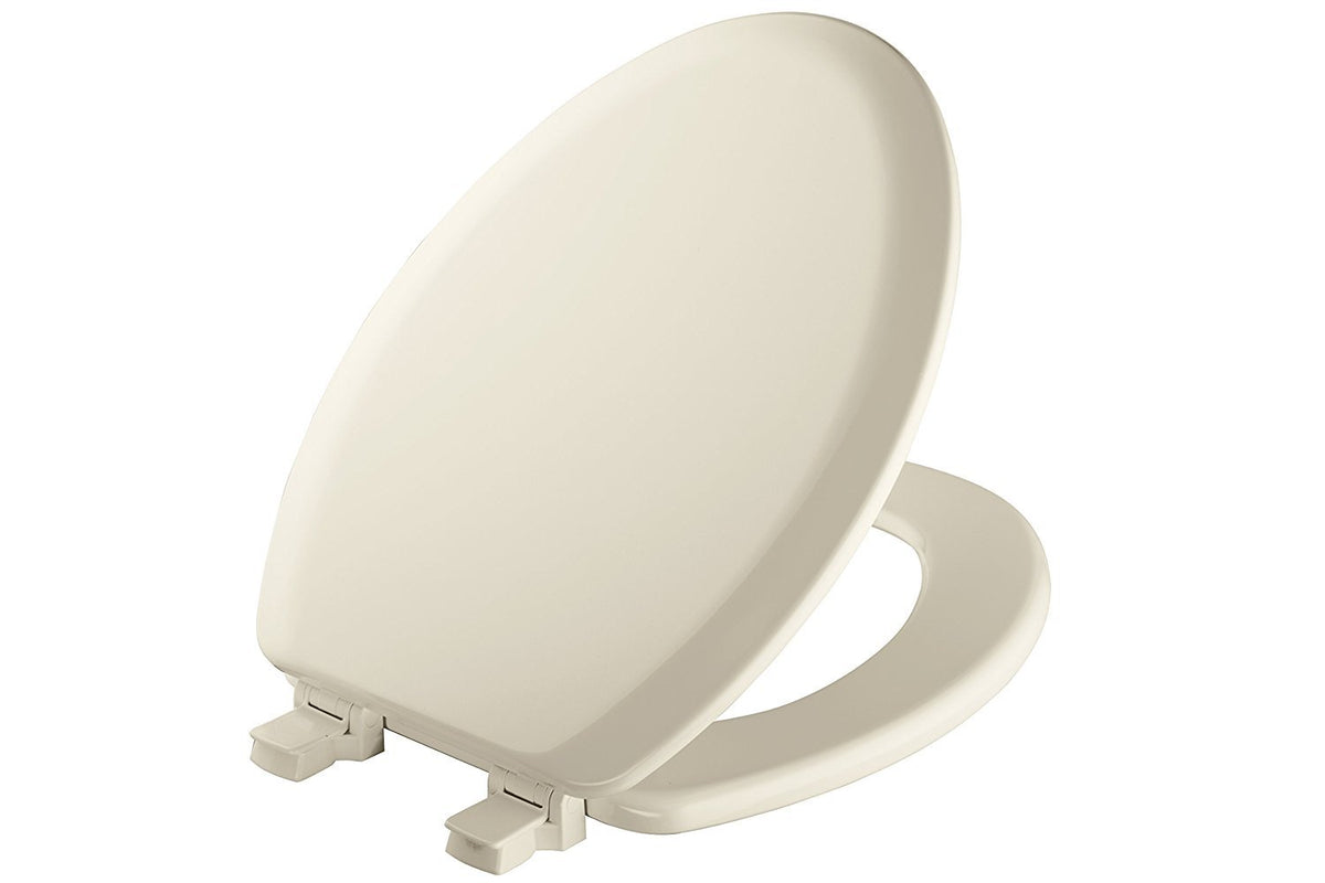 Mayfair Cameron Biscuit Toilet Seat, Non Slip Heavy Duty Wood, Easy Clean, Made in USA, Round