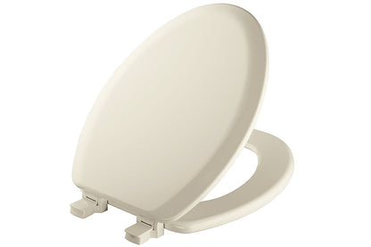 Mayfair Cameron Biscuit Toilet Seat, Non Slip Heavy Duty Wood, Easy Clean, Made in USA, Round