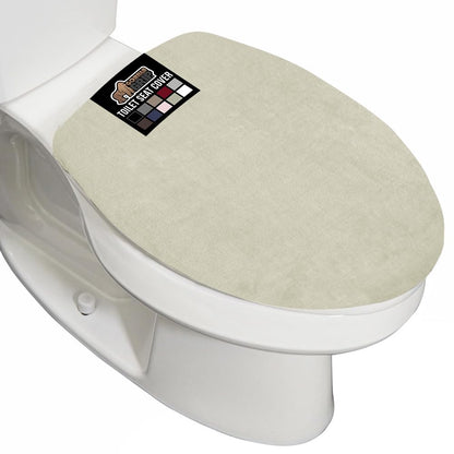 GORILLA GRIP Soft Chenille Toilet Lid Seat Cover, 19.5x18.5 Ivory