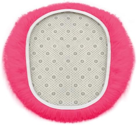 Soft Fluffy Toilet Lid Cover Hot Pink 17.7" x 19.7"