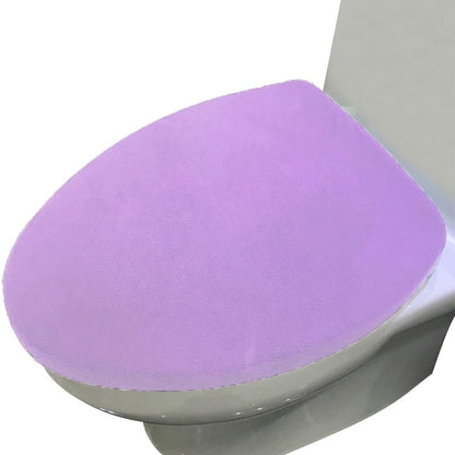 Madeals Microfiber Toilet Lid Cover Soft and Absorbent, Comfortable Bathroom Toilet Lid Cover Seat Fits Most Size Toilet Lids for Black