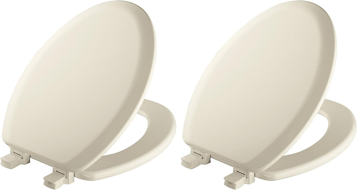 Mayfair Cameron Biscuit Toilet Seat, Non Slip Heavy Duty Wood, Easy Clean, Made in USA, Round