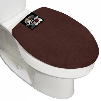 GORILLA GRIP Soft Chenille Toilet Lid Seat Cover, 19.5x18.5 Ivory