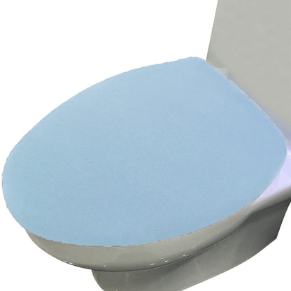 Madeals Microfiber Toilet Lid Cover Soft and Absorbent, Comfortable Bathroom Toilet Lid Cover Seat Fits Most Size Toilet Lids for Black